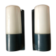 Pair of Bauhaus appliques in Bakelite and white opaline around 1950