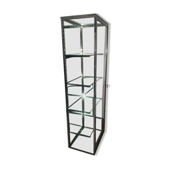 Old nickel-plated brass store window from the 1930s