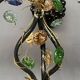 Art Nouveau table lamp with a Murano glass shade.
