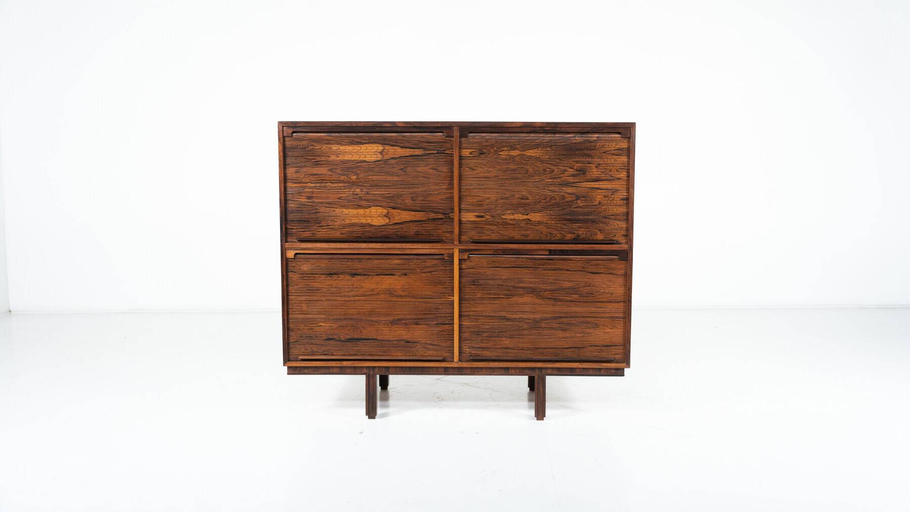 Mid-century modern storage furniture in the style of Gianfranco Frattini, Italy, 1960s.