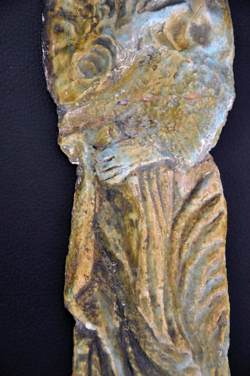 Terracotta sculpture depicting an anonymous deity circa 1950