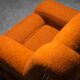 Armchair bouclé tobacco metal 70s Vintage Modern