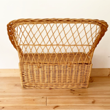 Vintage wicker chest bench