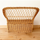 Banquette coffre vintage en osier