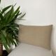 Plain beige linen cushion