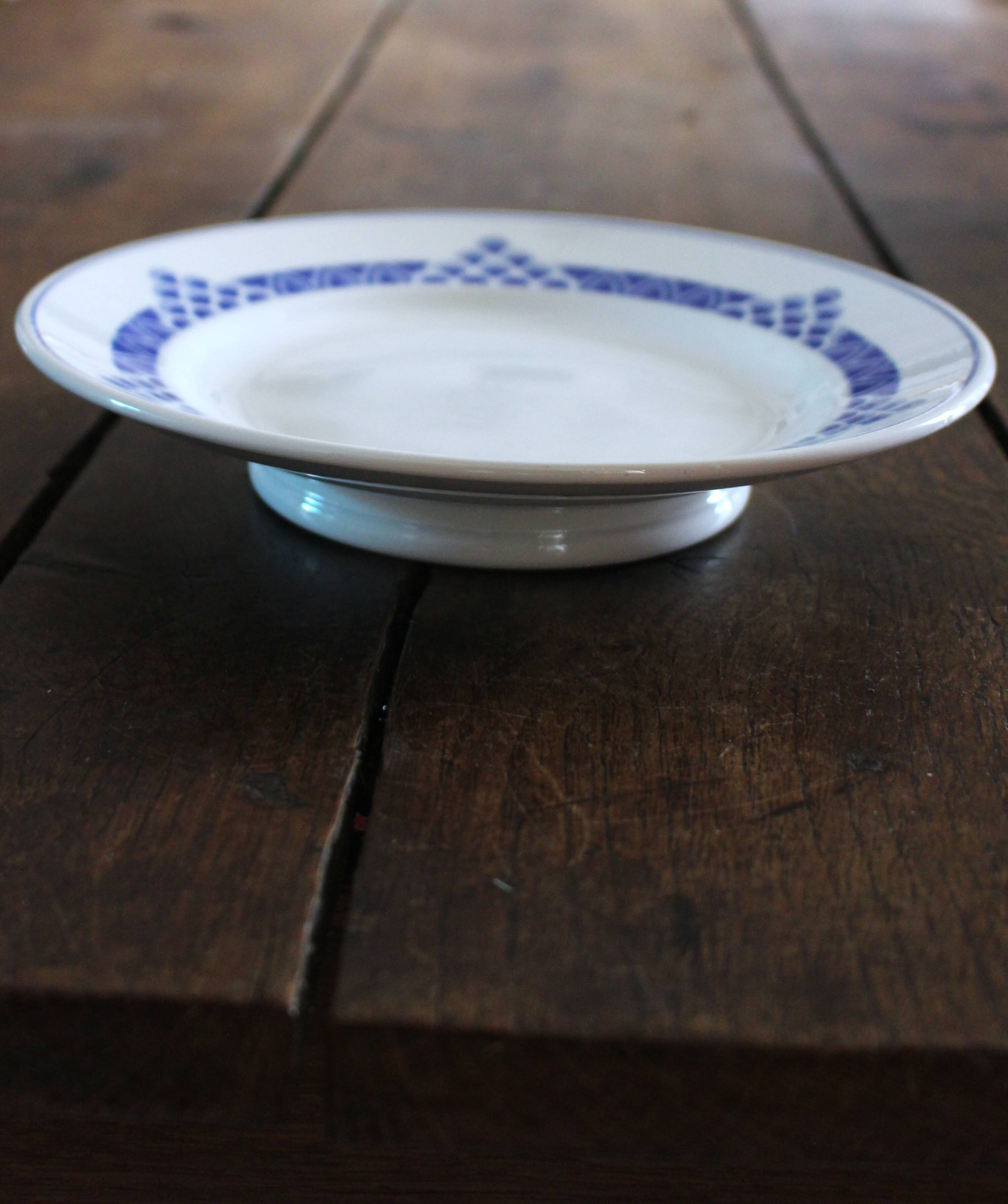 Blue pedestal coupe Ariège Digoin Sarreguemines