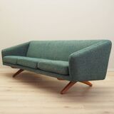 Canapé vert mélangé, design danois, années 1960, fabricant : A. Mikael Laursen