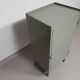 Gray metal locker. Industrial small sideboard.