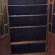 Parisian glass-fronted cabinet, Art Deco vintage bookshelf, solid oak furniture.