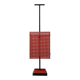 Minimalist perforated steel umbrella stand, 1960s