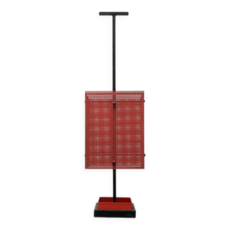 Minimalist perforated steel umbrella stand, 1960s