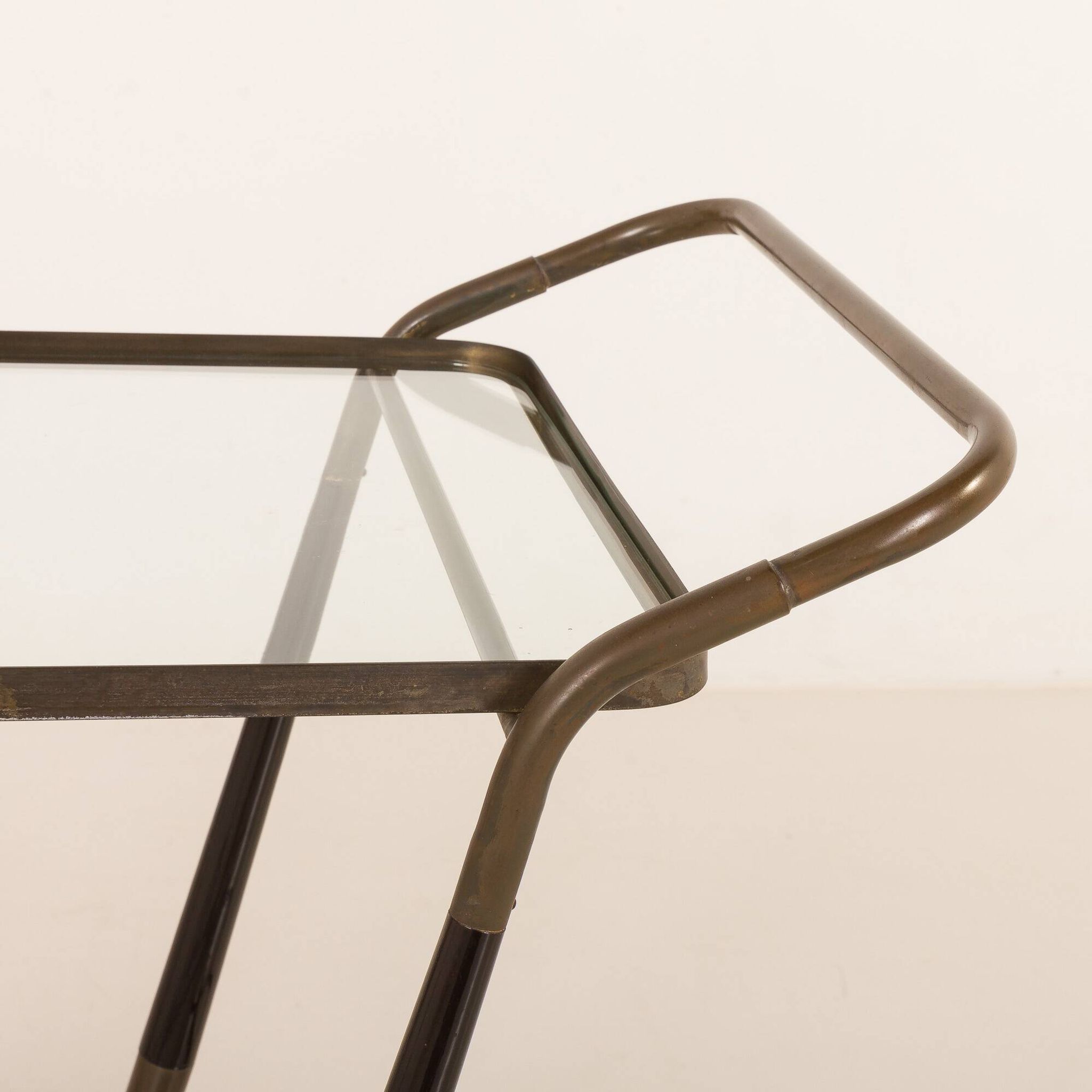 Italian mid century bar cart, serving trolley attr. to Cesare Lacca, 1950s