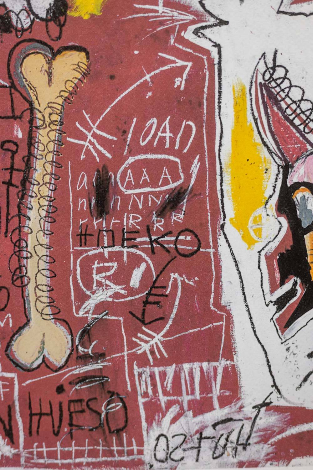 Jean-Michel Basquiat. Numbered color silkscreen print. 1990s.