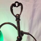 Green opaline globe lamp