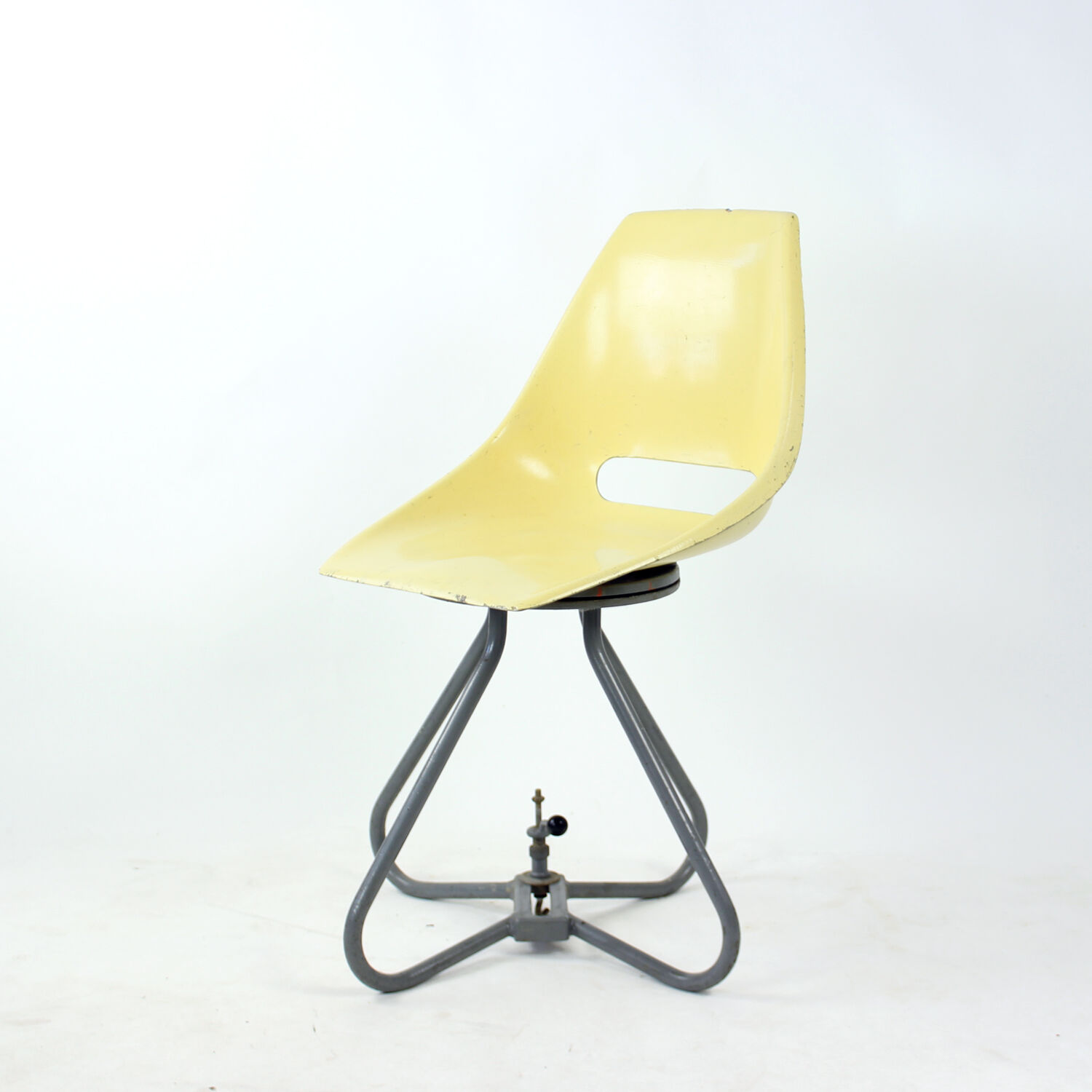Yellow Tram Chair By Miroslav Navratil For Vertex, 1960s