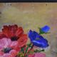 Oil on panel vintage painting Summer bouquet