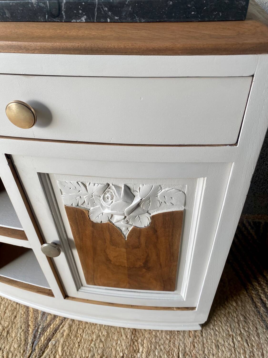 Bedside table, Art Deco side furniture