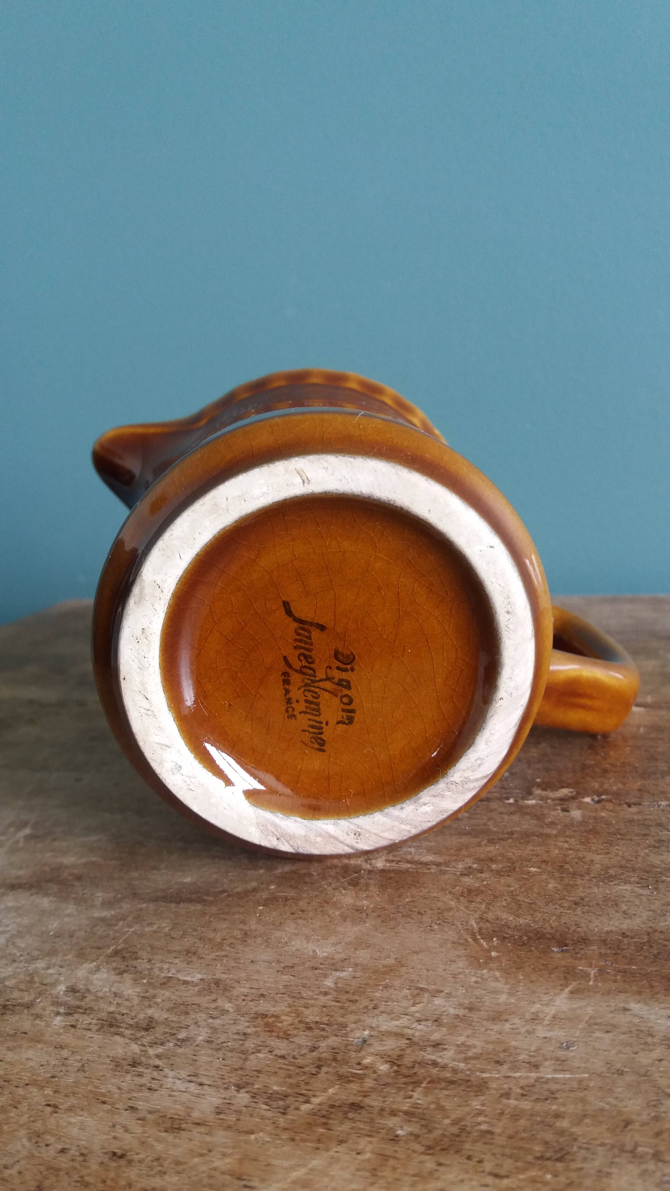 Jug milk pot Digoin Sarreguemines