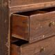 Commode secrétaire ancienne en pin – Bureau rustique européen à abattant – circa 1900