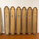 Set of 13 antique beaded brass cleanliness plates + handle – 19th century