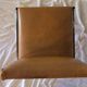 Pair of modernist chairs in chromed metal and imitation leather