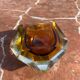 Cendrier vintage en verre de Murano sommerso, attribué à Flavio Poli,