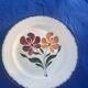 Cake dish E. Charbonnier, Salins, Terre de Fer, countryside model, made in France, flower motif