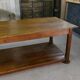 Large solid oak draper's table, 1950s