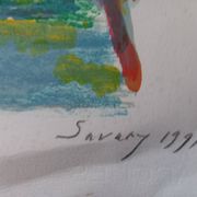 Original lithograph by Robert Savary (1920-2000), Rome, Italy.