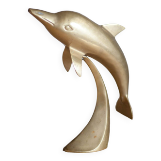 Brass dolphin, brass figurine, dolphin figurine, collection, brass decoration, marine decoration, anima