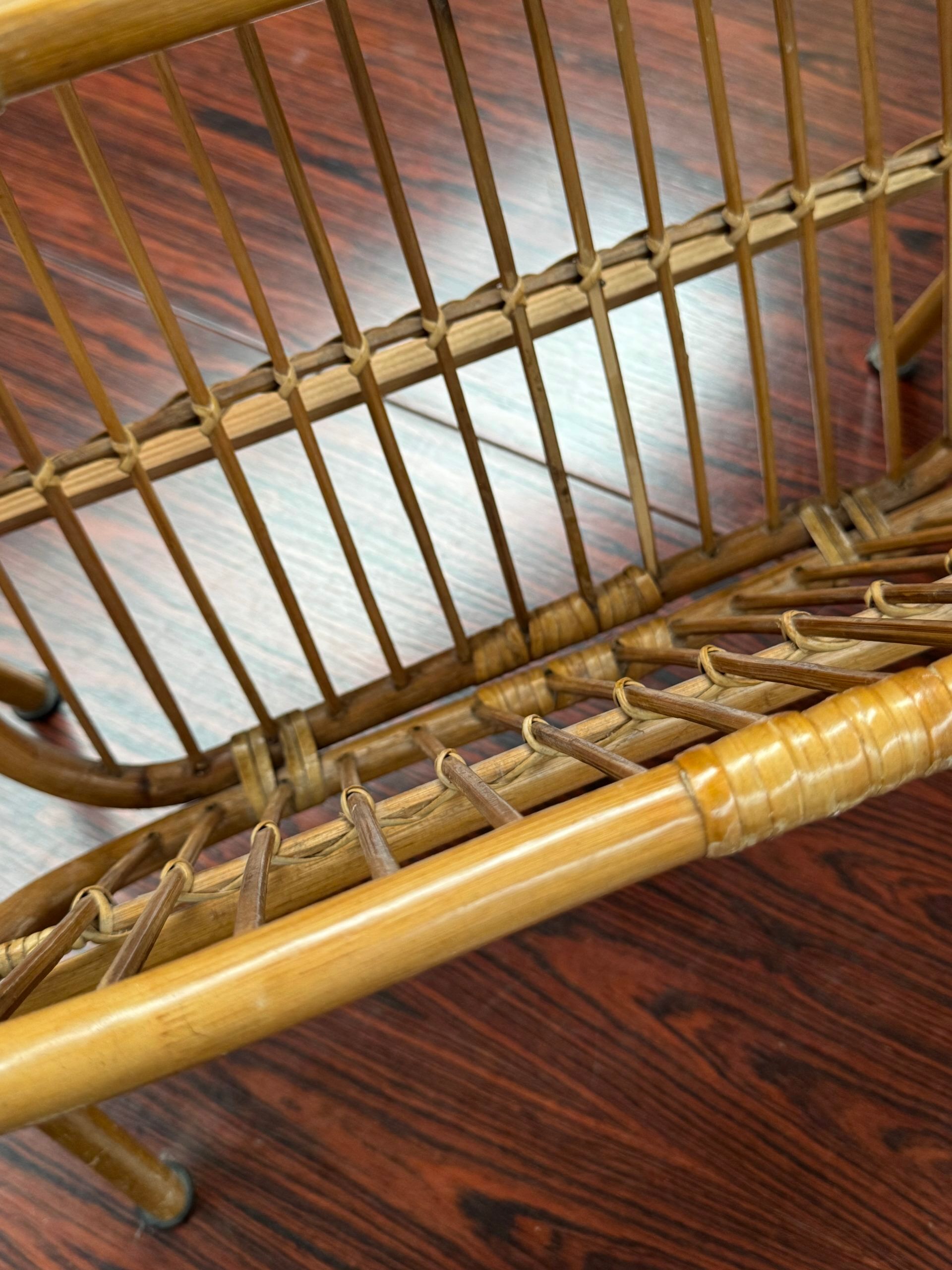 Wicker magazine rack