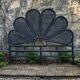 Vintage black rattan headboard 142cm