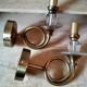Pair of old brass wall sconces