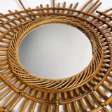 Ortf rattan sun mirror from the 60s