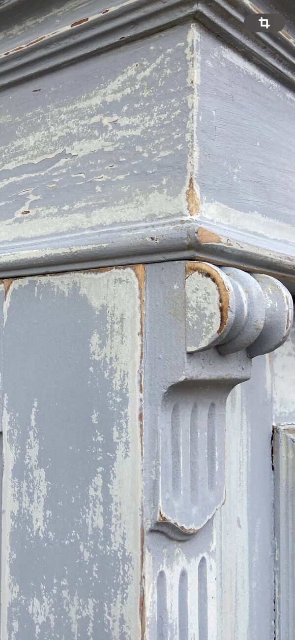 Armoire alsacienne Rustique fin 19 Eme sapin Peint