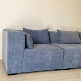 2 fauteuils velours bleu