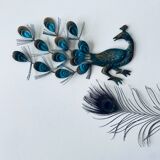 Metal peacock wall decoration