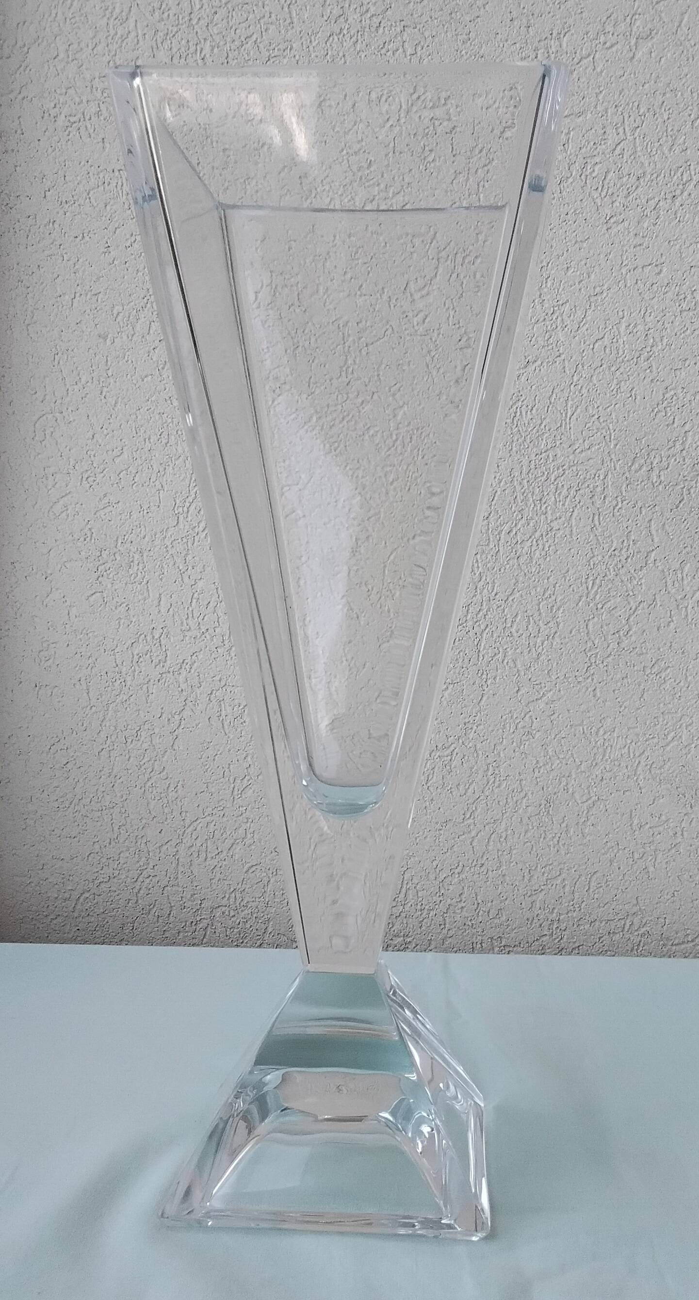 Designer crystal vase