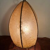 70s leather table lamp