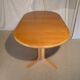Expandable round table in Scandinavian blond teak Laurits M Larsen