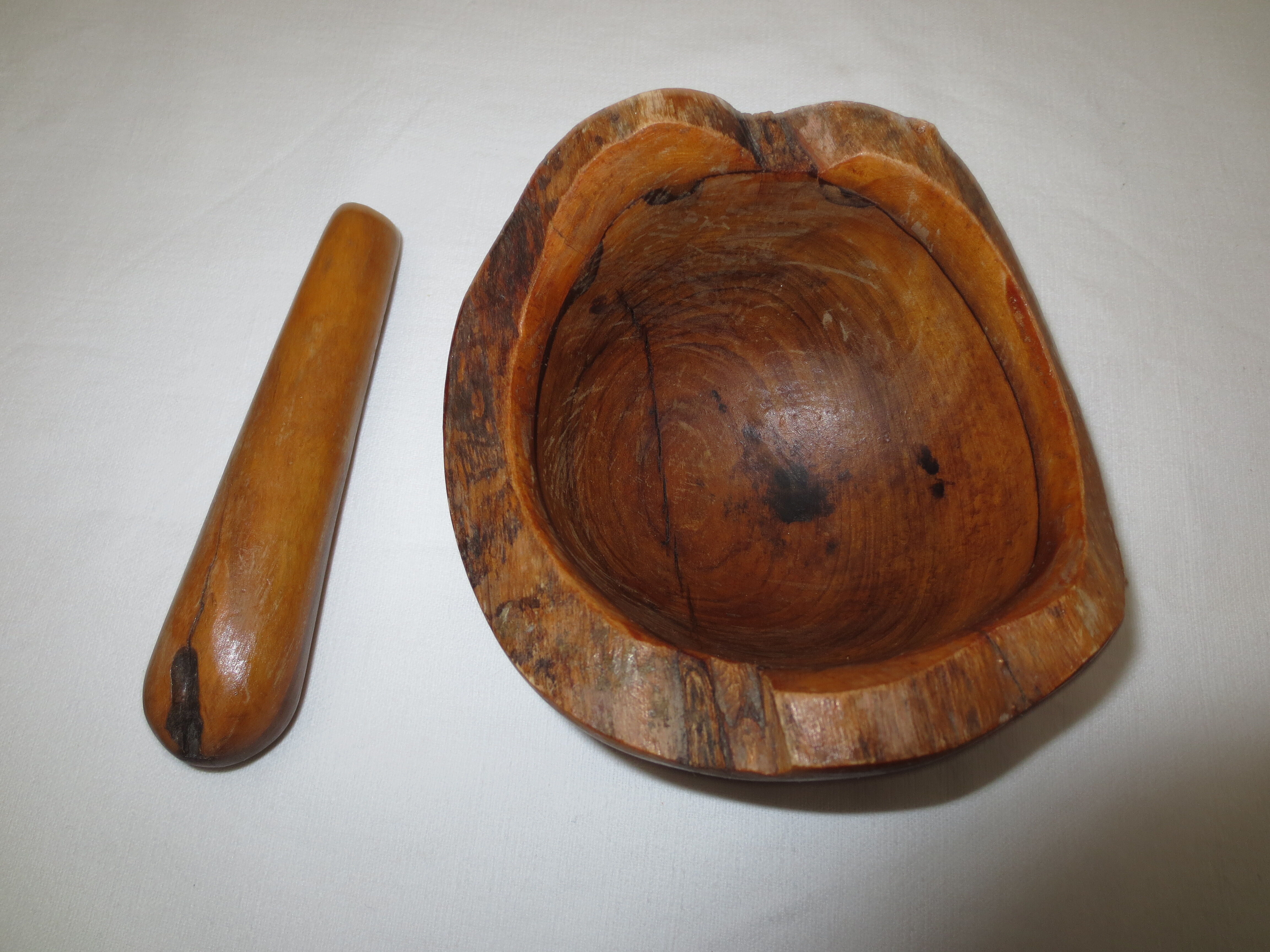 mortar and olive wood pestle