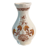Small English porcelain vase Adams pattern Cornwall. Floral pattern.