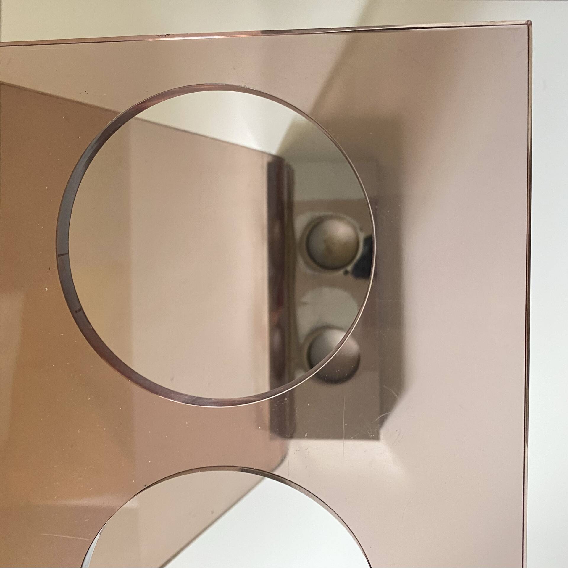 Roche Bobois designer umbrella stand in smoked plexiglass