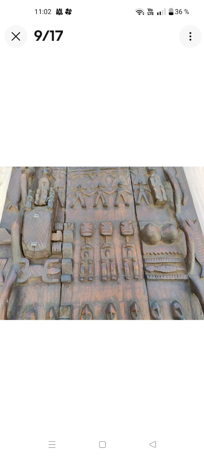 Dogon Mali Granary Door Sculpture African Art