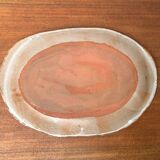 Large German ceramic plate with fish from the mid-century.