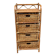 Vintage 1970s rattan and wicker chest of drawers with 4 drawers.
