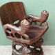 Siège africain monoxyle en bois sculpté