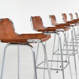 Ensemble de six tabourets de bar Charlotte Perriand, Station de ski des Arcs, France, 1960