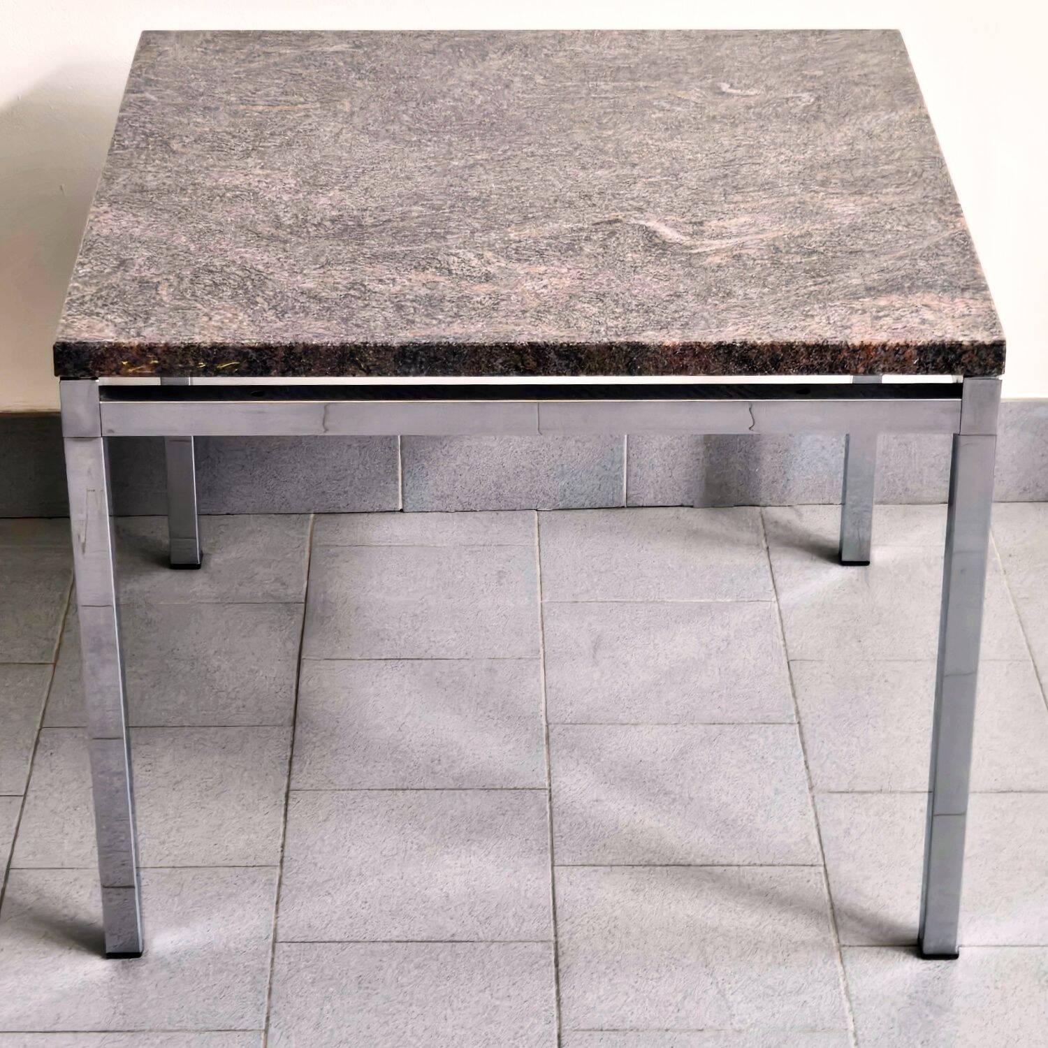 Vintage pink granite side table 1970