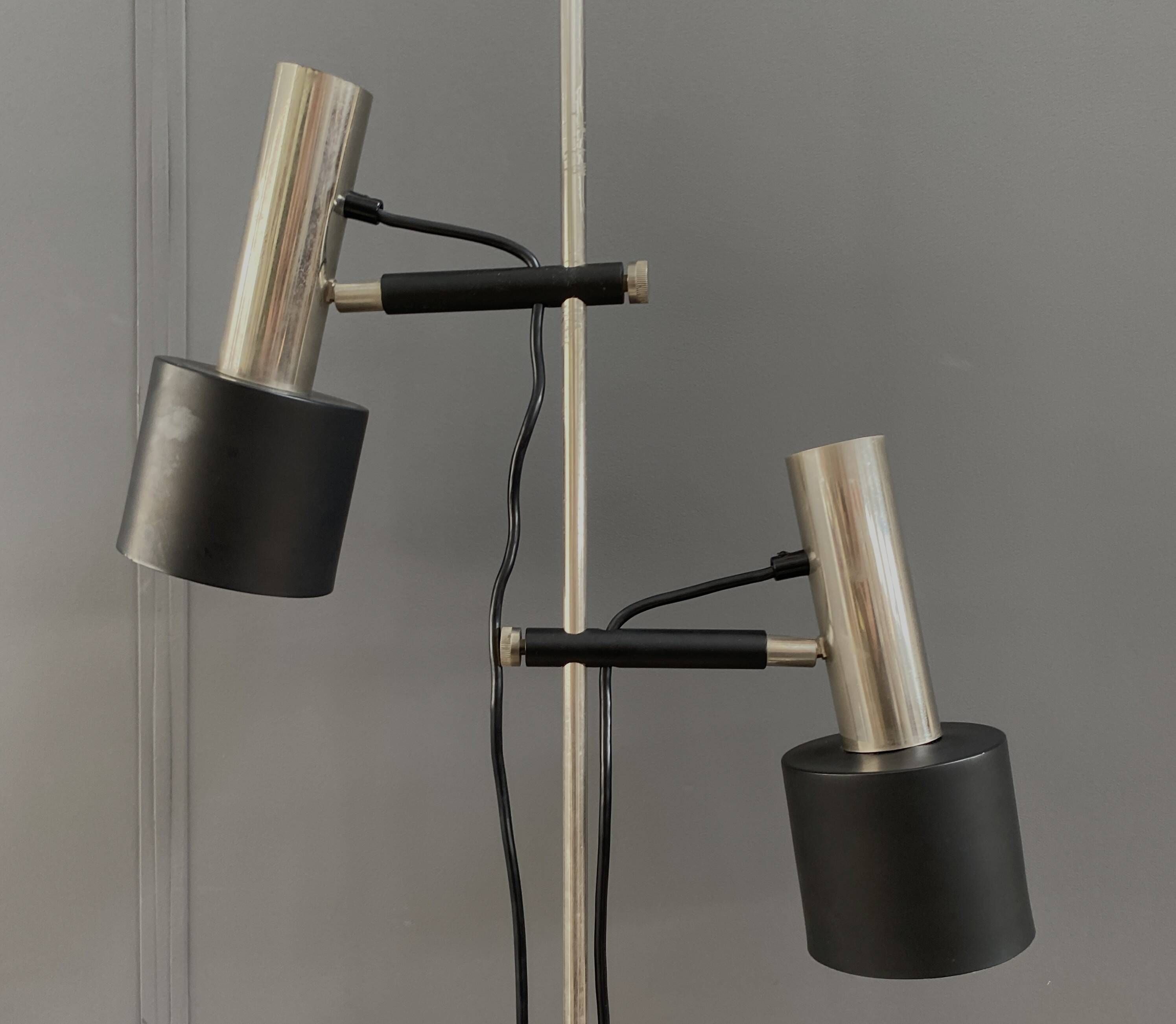 double shaded metal floorlamp by J. Hoogervorst for Anvia Netherlands